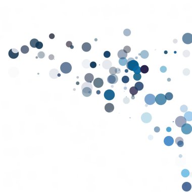 Baloncuklar Çemberi Noktaları Eşsiz Mavi Parlak Vektör Arkaplanı