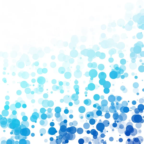 Пузыри Кружат Вокруг Точек Уникальный Синий Яркий Фон — стоковый вектор
