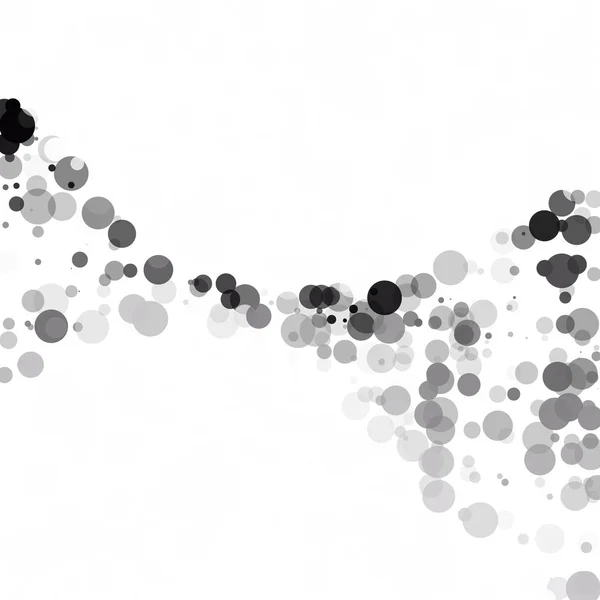 Bubliny Circle Dots Jedinečné Černé Světlé Vektorové Pozadí — Stockový vektor