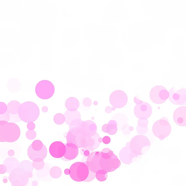 泡サークル ドット ユニークなピンク明るいベクトル背景 — ストックベクタ