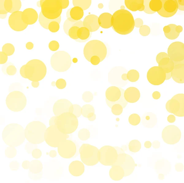 Burbujas Amarillo Único Brillante Fondo Vectorial — Vector de stock