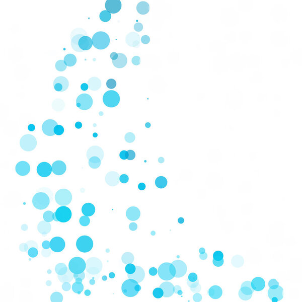 Bubbles Circle Dots Unique Blue Bright Vector Background