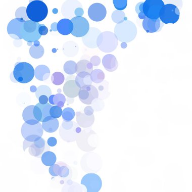 Baloncuklar Çemberi Noktaları Eşsiz Mavi Parlak Vektör Arkaplanı