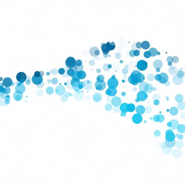 Baloncuklar Çemberi Noktaları Eşsiz Mavi Parlak Vektör Arkaplanı