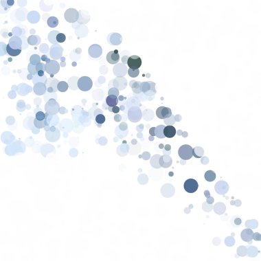 Baloncuklar Çemberi Noktaları Eşsiz Mavi Parlak Vektör Arkaplanı