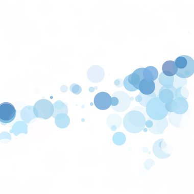 Baloncuklar Çemberi Noktaları Eşsiz Mavi Parlak Vektör Arkaplanı