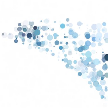 Baloncuklar Çemberi Noktaları Eşsiz Mavi Parlak Vektör Arkaplanı