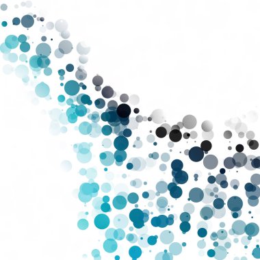 Baloncuklar Çemberi Noktaları Eşsiz Mavi Parlak Vektör Arkaplanı