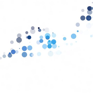 Baloncuklar Çemberi Noktaları Eşsiz Mavi Parlak Vektör Arkaplanı