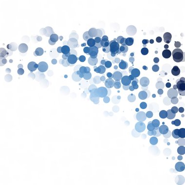 Baloncuklar Çemberi Noktaları Eşsiz Mavi Parlak Vektör Arkaplanı