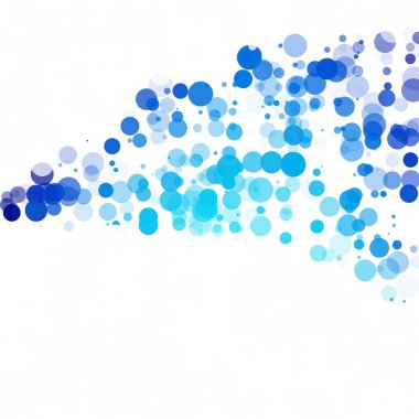 Baloncuklar Çemberi Noktaları Eşsiz Mavi Parlak Vektör Arkaplanı