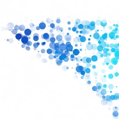 Baloncuklar Çemberi Noktaları Eşsiz Mavi Parlak Vektör Arkaplanı