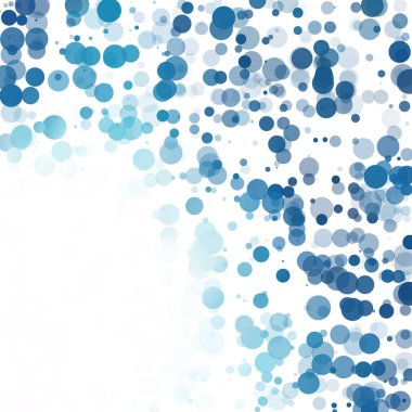 Baloncuklar Çemberi Noktaları Eşsiz Mavi Parlak Vektör Arkaplanı