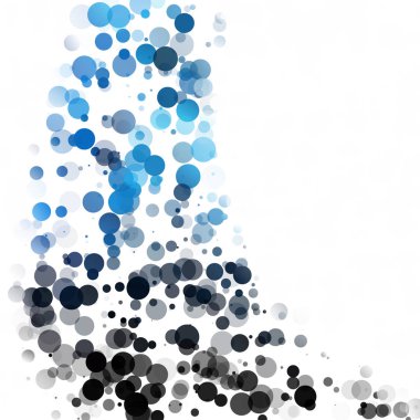 Baloncuklar Çemberi Noktaları Eşsiz Mavi Parlak Vektör Arkaplanı