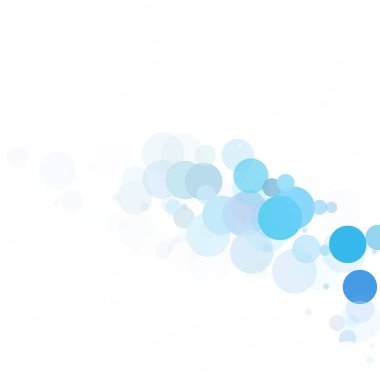 Baloncuklar Çemberi Noktaları Eşsiz Mavi Parlak Vektör Arkaplanı