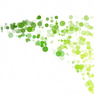 Kabarcıklar daire noktalar benzersiz yeşil parlak vektör arka plan