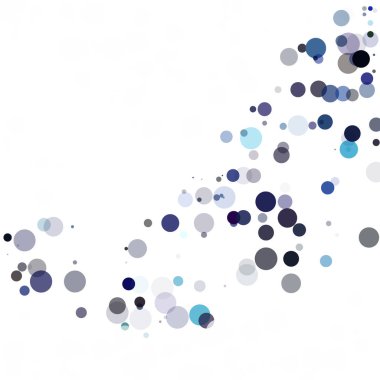 Baloncuklar Çemberi Noktaları Eşsiz Mavi Parlak Vektör Arkaplanı