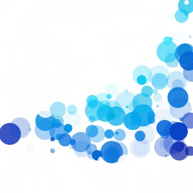 Baloncuklar Çemberi Noktaları Eşsiz Mavi Parlak Vektör Arkaplanı