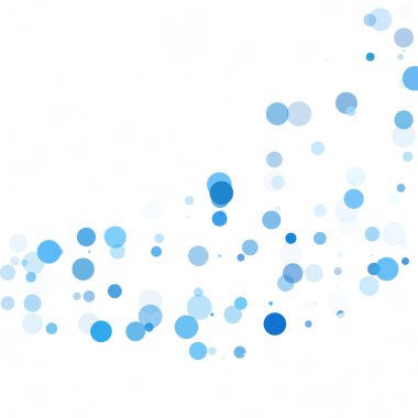 Baloncuklar Çemberi Noktaları Eşsiz Mavi Parlak Vektör Arkaplanı