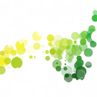 Kabarcıklar daire noktalar benzersiz yeşil parlak vektör arka plan