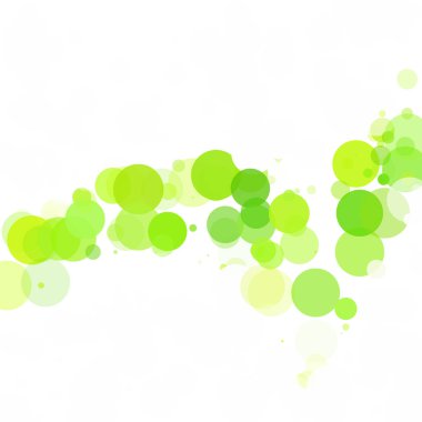 Kabarcıklar daire noktalar benzersiz yeşil parlak vektör arka plan