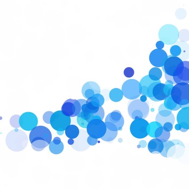 Baloncuklar Çemberi Noktaları Eşsiz Mavi Parlak Vektör Arkaplanı