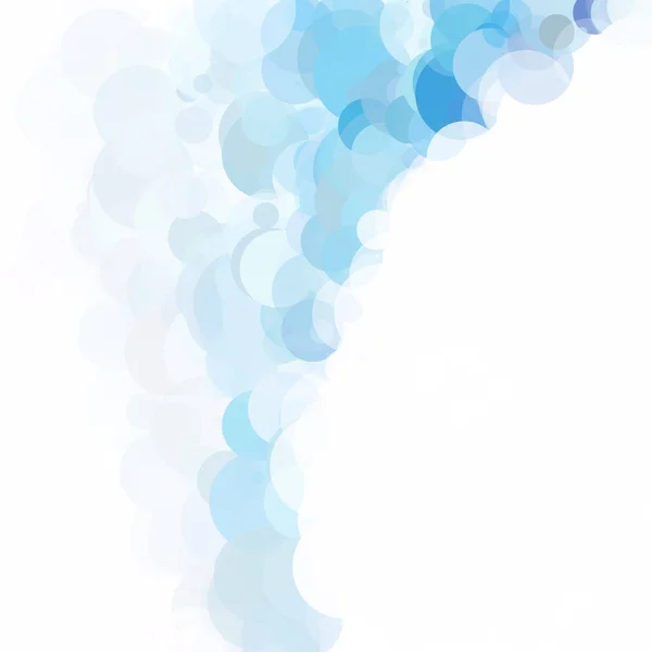 Пузыри Кружат Вокруг Точек Уникальный Синий Яркий Фон — стоковый вектор