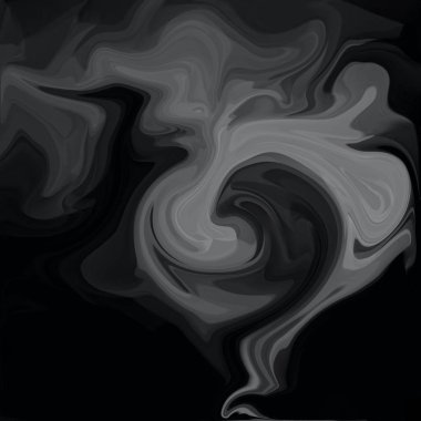 Dijital akrilik renk girdap veya benzer mermer büküm siyah arka plan doku