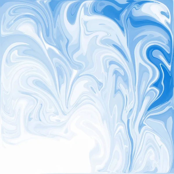 Biru Digital Acrylic Color Swirl Atau Mirip Marble Twist Texture — Stok Foto