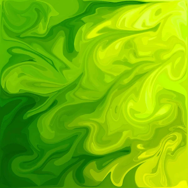 Green Digital Acrylic Color Swirl Similar Marble Twist Texture Background — Stock Photo, Image