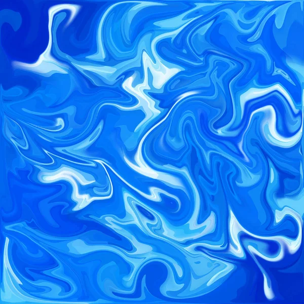 Blue Digital Acrylic Color Swirl Similar Marble Twist Texture Background — Stock Photo, Image