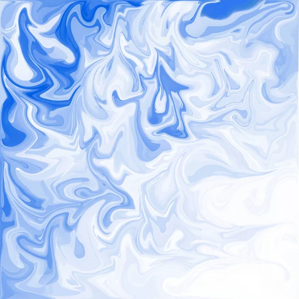 Bleu Numérique Acrylique Couleur Tourbillon Similaire Fond Texture Torsion Marbre — Photo