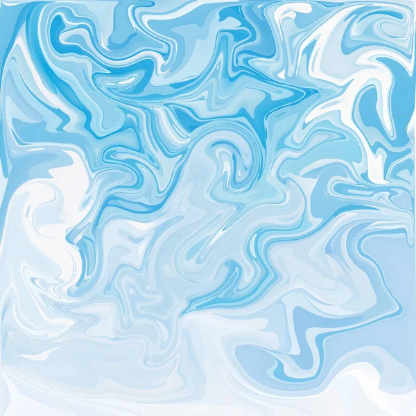 Blue Digital Acrylic Color Swirl Similar Marble Twist Texture Background — Stock Photo, Image