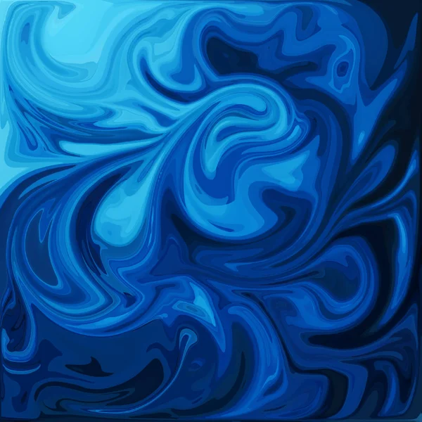 Blue Digital Acrylic Color Swirl Similar Marble Twist Texture Background — Stock Photo, Image