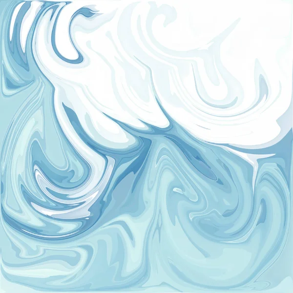 Biru Digital Acrylic Color Swirl Atau Mirip Marble Twist Texture — Stok Foto