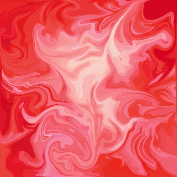 Colore Acrilico Digitale Rosso Turbinio Simile Marmo Torsione Texture Sfondo — Foto Stock