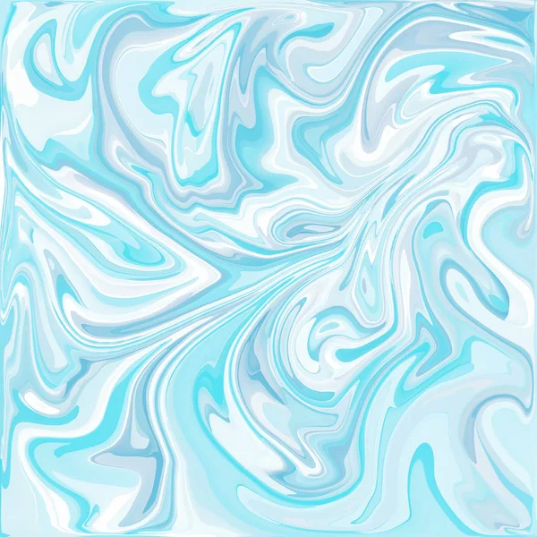Blue Digital Acrylic Color Swirl Similar Marble Twist Texture Background — Stock Photo, Image