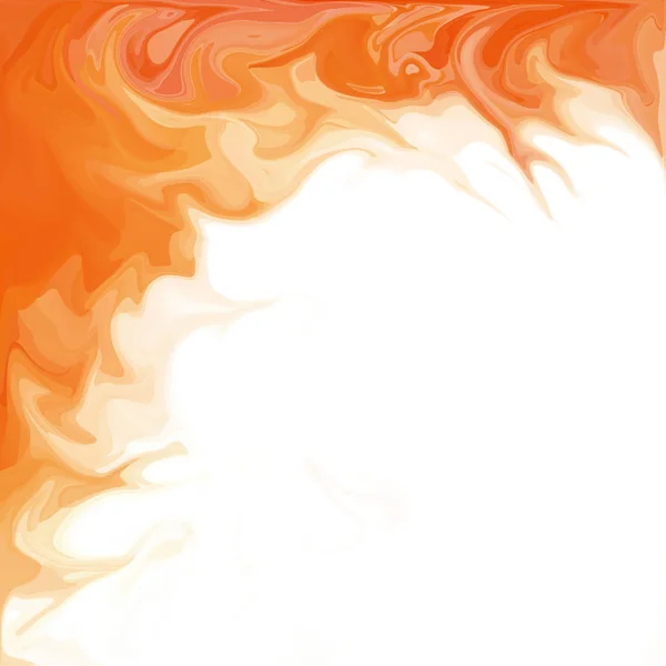オレンジ デジタル アクリル カラー渦巻または類似した大理石のねじれのテクスチャ背景 — ストック写真