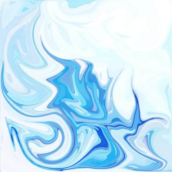 Blue Digital Acrylic Color Swirl Similar Marble Twist Texture Background — Stock Photo, Image