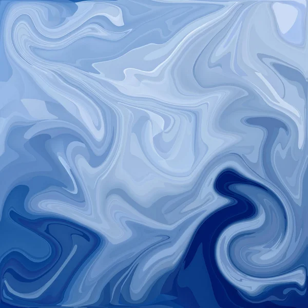Colore Acrilico Digitale Blu Turbinio Simile Marmo Torsione Texture Sfondo — Foto Stock