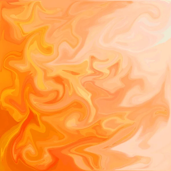 Orange Digital Acrylic Color Swirl Similar Marble Twist Texture Background — Stock Photo, Image