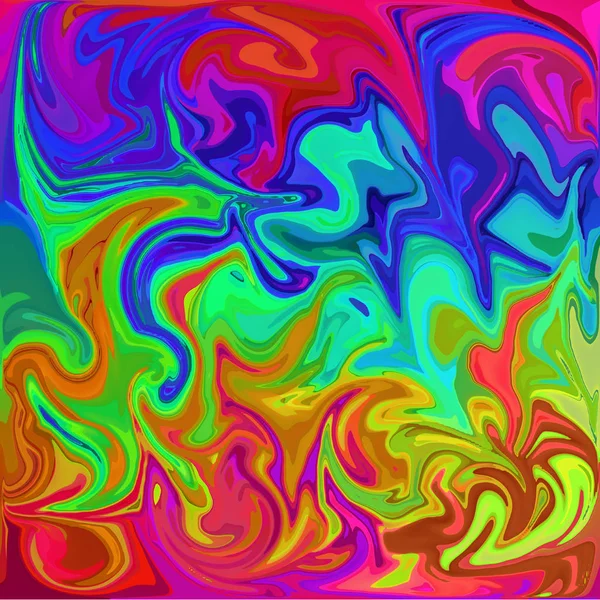 Kleurrijke Digitale Acryl Colour Swirl Soortgelijke Marmeren Twist Texture Achtergrond — Stockfoto