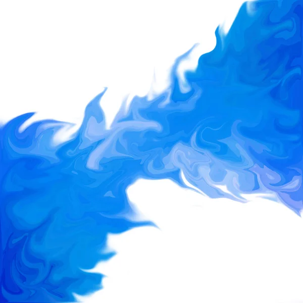 蓝色数字丙烯酸颜色漩涡或类似的大理石扭转纹理背景 — 图库照片