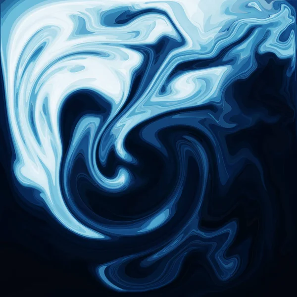 Синий Цифровой Акриловый Цветовой Вихрь Аналогичный Мраморный Твист Текстуры Фон — стоковое фото