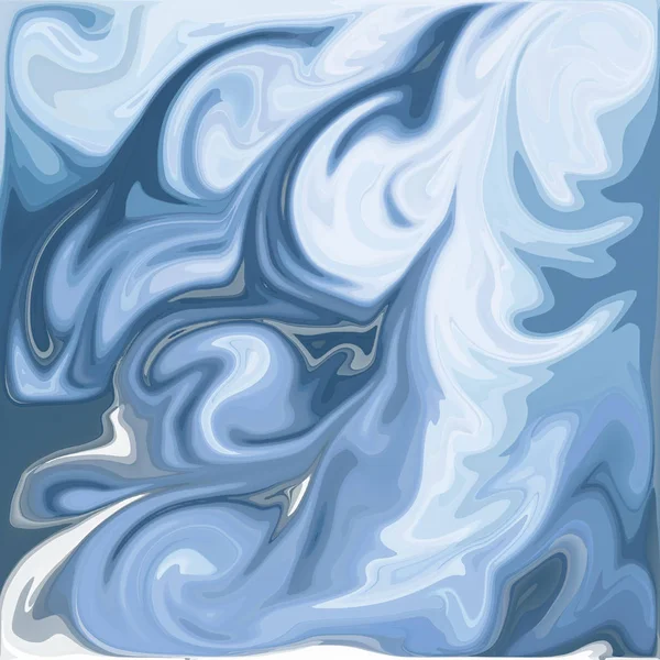 Blue Digital Acrylic Color Swirl Similar Marble Twist Texture Background — Stock Photo, Image