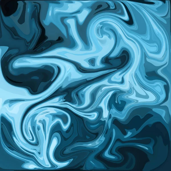 Синий Цифровой Акриловый Цветовой Вихрь Аналогичный Мраморный Твист Текстуры Фон — стоковое фото