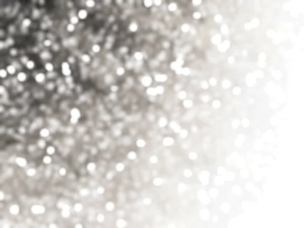 Defocused Unique Abstract Gray White Bokeh Festive Lights — Stock Photo, Image