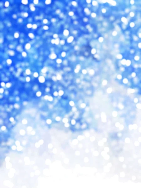 Luci Festive Blu Astratte Uniche Sfocate Bokeh — Foto Stock