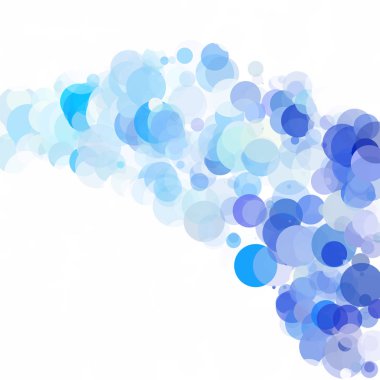 Kabarcıklar benzersiz mavi parlak vektör arka plan