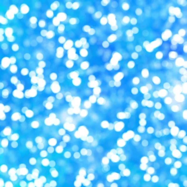 Defocused Unique Abstract Blue Bokeh Festive Lights — Stock Photo, Image